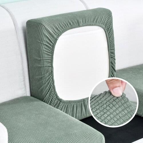 Home Decor Solid Color Sofa Cushion Cover Elastic Protector Sofa Cover Personality Matching Washable Couch Cover Slipcover