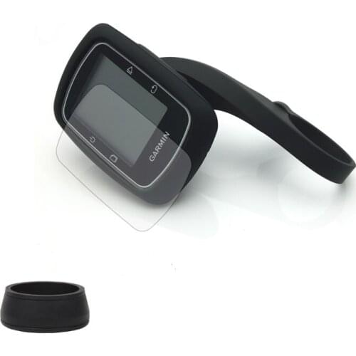 31.6mm Rubber Ring + 31.8mm Road/Mountain Bike Handlebar Black Mount + Case Anti-Knock + LCD Film for Garmin GPS Edge 500/200