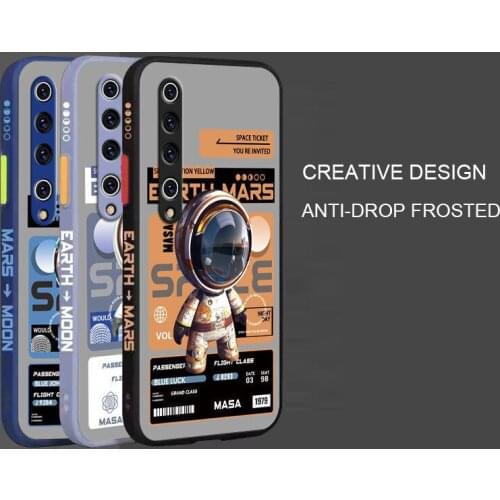 Luxury Astronaut Camera Protection Shockproof Cover For Xiaomi Mi 10 Mi10 Pro Liquid Silicone TPU Bumper Case