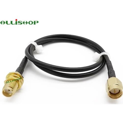 SMA Male to SMA Female Bulkhead Antenna Extension SMA RG174 Cable SMA Adapter for 4G LTE WiFi Bluetooth Wireless Router 7CM-1M