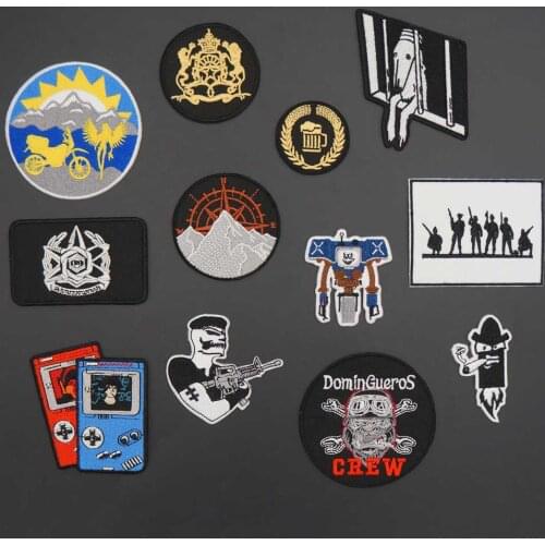 Tactical Samurai Embroidered Iron On Backing Patch Military Morale Badge for Clothes Hats Decorative Accessories