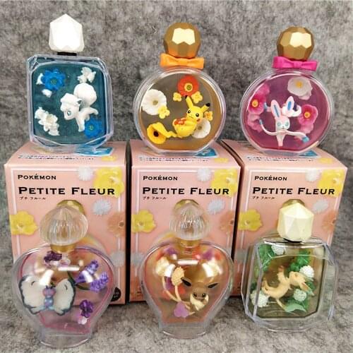 TOMY Pokmon pikachu Blind Box Hand-Made Anime Figures Collections perfume bottle shape scene decoration ABS Model Toy