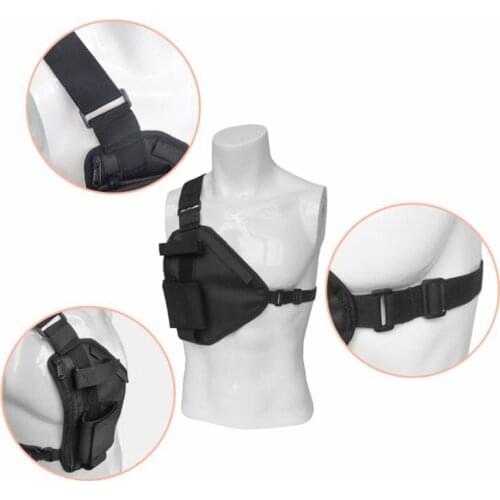 Outdoor Multi-pockets Walkie-talkie Call Machine Triangular Tactical Chest Bag Vest Camping Accessories Chest Zipper Bag