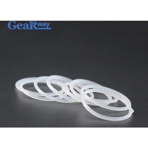 Gearway 1.5mm CS O Ring Seal Gasket Food Grade Translucent Silicon O Ring Sealing 15.5/16/17/18/34/35mm OD VMQ O Type Ring