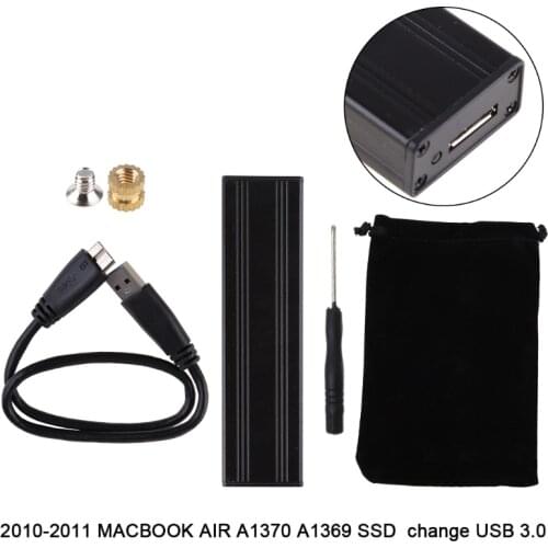 USB3.0 to 6 12 Pin SSD Hard Disk Drive Enclosure Case Adapter for 2010 2011 MacBook Air A1370 A1369 USB 3.0 To 6+12Pin with