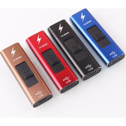 Usb Charge Lighter On Push Pulse Electric Arc Originality Gift Lighter Windproof