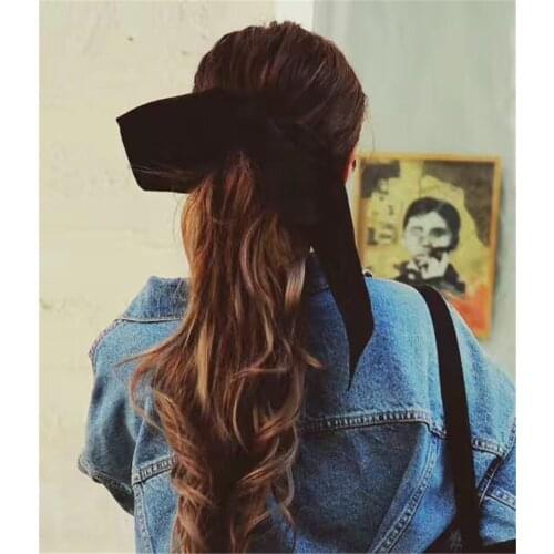 Women Velvet Tiara Satin Ribbon Bow Hair Band Rope Scrunchie Ponytail Holder Gum For Hair Accessories Hairstyle Girl Headbands