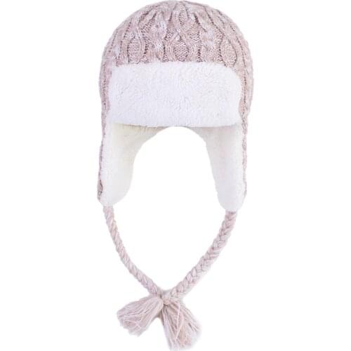 Connectyle Womens Girls Winter Beanie Hat Fleece Lined Earflap Fashion Knit Cable Warm Skull Daily Beanie Cap