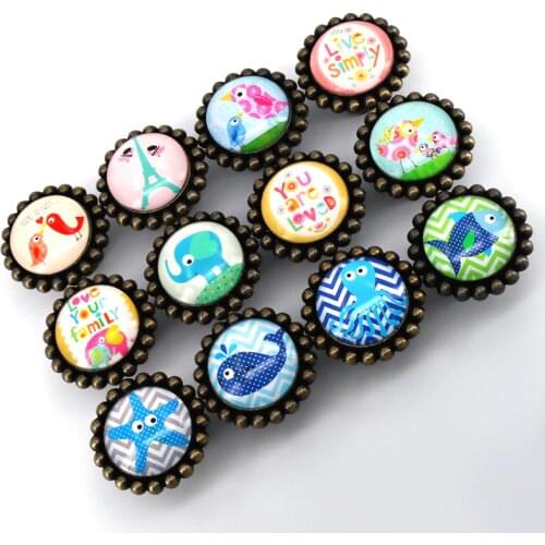 1x Children Room Knobs and Handles Fish Bird Cartoon Furniture Handles crystal Door Knob Kids Drawer Cabinet Pulls for kids