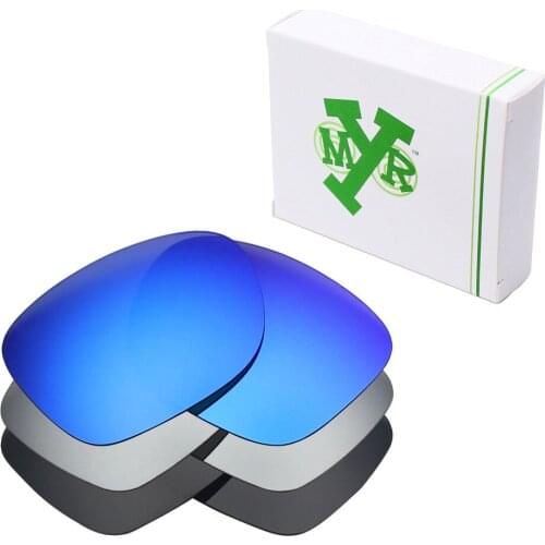 3 Pairs Mryok POLARIZED Replacement Lenses for Oakley Catalyst Sunglasses Stealth Black & Ice Blue & Silver Titanium
