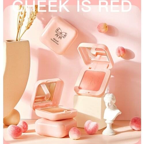 4-Color Pink Nude Makeup Natural Monochrome Blush Plate Eyeshadow Nude Pink With Fine Flash Long Lasting Heartbeat Easy To Waer