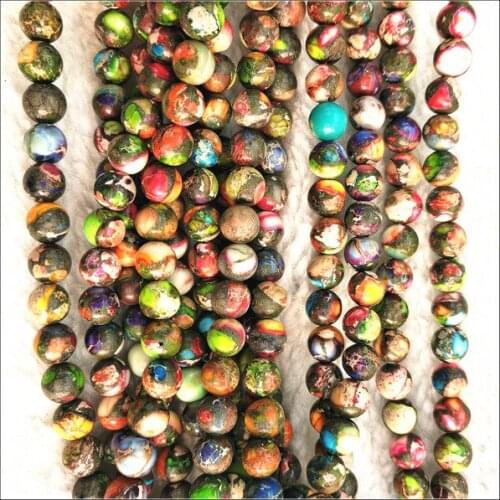 65pcs nature semi precious stone jasperrs beads accessories round ball 6mm many colors available top fashion jewelry beads