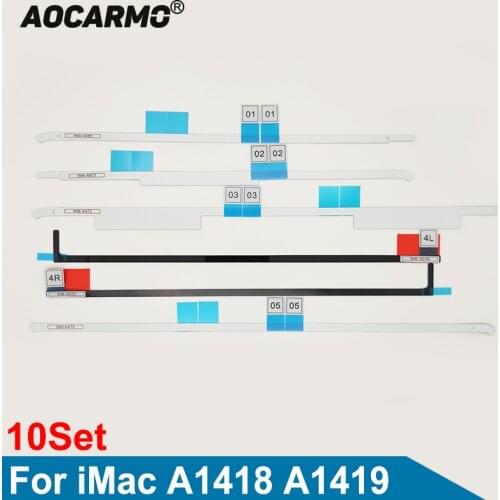 Aocarmo 10Set For iMac A1418 21.5 inch LCD Display Adhesive Strip Sticker All-In-One 27 Inch A1419 LCD Adhesive Tape