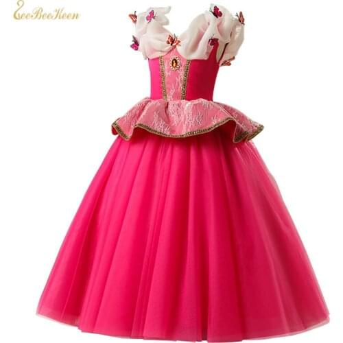 Cosplay Costume Summer Wedding Dress For Kids Aurora Princess Dresses 3-10 Years Girls Dress Girls Christmas Dress Party Dress