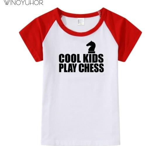 Cool Kids Play Chess Fashion Harajuku Print Girls Tshirt Casual T Shirt Boys New Summer Short Sleeve O-neck T-shirts Baby