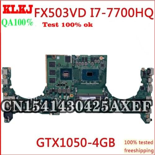 DABKLMB8D0 For ASUS GL503VD FX503V GL503GE GL503V Laptop Motherboard I7-7700HQ GTX1050 4G HM170 DDR4 original 100% tested