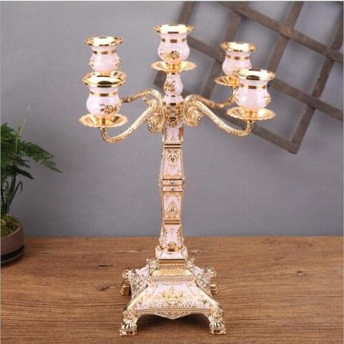 Fashion H44 cm gold candle holders wedding centerpieces for table for table centerpiececentre de table mariage ZT178
