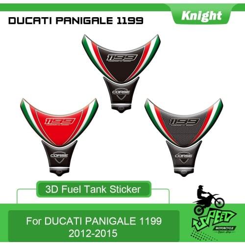 Motorcycle Fuel Tank Sticker 3D Fish Bone Sticker Fuel Tank Anti-skid Protective Sticker for Ducati Panigale 1199 2012-2015