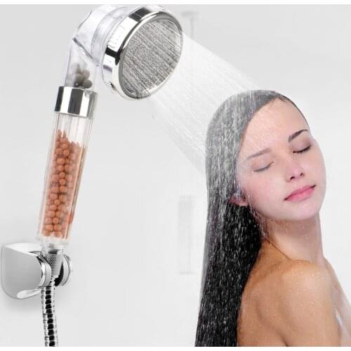 3 Modes Bath Shower Head Shower High Pressure Adjustable Jetting Shower Anion Filter Facilities SPA Nozzle Bathroom Head