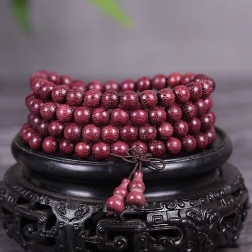 Natural Brazilian Violet Basswood 108 Bracelet Beads