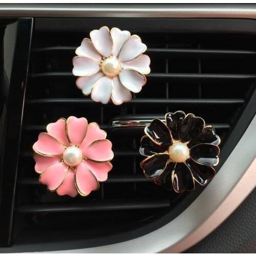 NEW Lovely Flower Clip Car Air Vent Freshener Scent Aromas Diffuser Decor Auto Interior Accessories