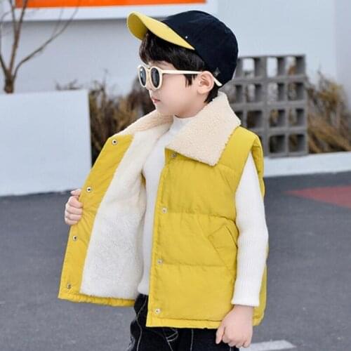 Autumn Winter Baby Toddler Waistcoat Boy Girl Winter Jacket Coat Kids Boys Girls Vest Cotton Padded Parkas Children Outerwear