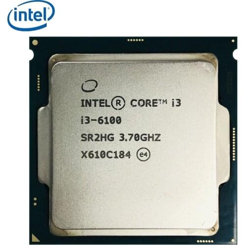 Intel Core i3-6100 i3 6100 3.7GHz Dual-Core Quad-Thread 51W Intel Core i3-6100 Processor (3M Cache, 3.70 GHz) FC-LGA14C, Tray