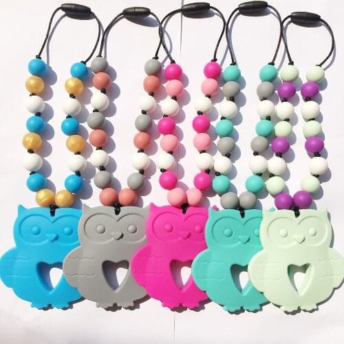BPA Free Silicone Teething Carrier Teether toys-silicone owl teether -Silicone owl Carrier Toys baby chewed