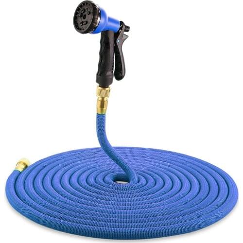 High Quality 15FT-100FT Garden Hose Expandable Flexible Water Hoses Plastic Hose Pipe With Spray Gun Watering Three Layer TPE