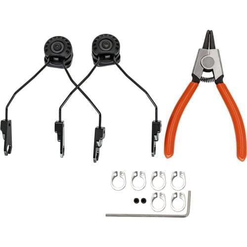 TAC-SKY Compatible Tactical MSA SORDIN Headset Accessories Sordin Bracket Tactical Helmet ARC Rail Military Adapter