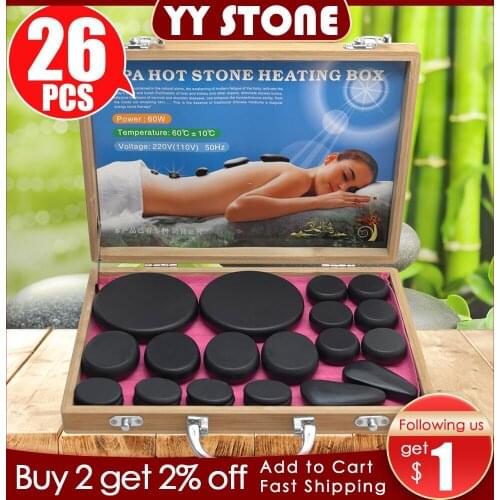 Tontin hot stone massage set tool basalt massage stones 220V/110V bamboo heater box CE ROHS Round stone massager
