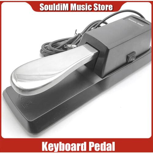Universal Sustain Pedal for Electronic Keyboards Digital Pianos Anti-Slip Bottom Musical Instrument Stainless Steel Footboard