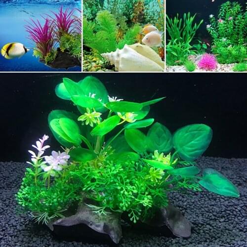 Green PVC Plastic Simulation Artificial Plant Environmental Materials Fish Tank Aquarium Decorative Accessories