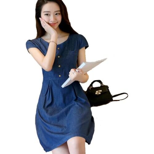 Women Jeans Dress 2021 Summer Mini Sexy Denim Dress Slim Casual Bodycon Tunic Dresses Plus Size Women Clothing A23