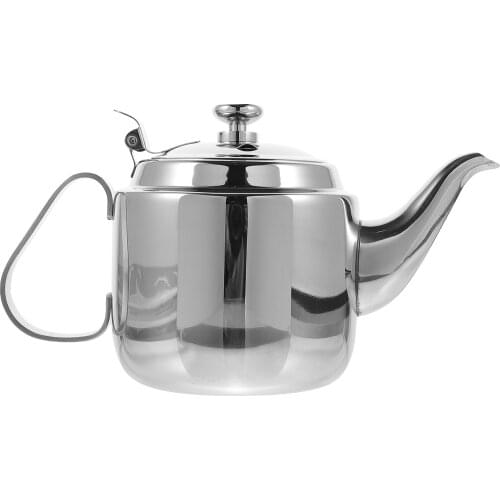 1pc Practical Filter Teapot Stainless Steel Water Bottle Tea Kettle for Restaurant