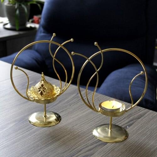 2021 Candle Holder Muslim Modern Candle Holders Candlestick Home Decor Centerpiece Table Living Room Home Decor Gifts