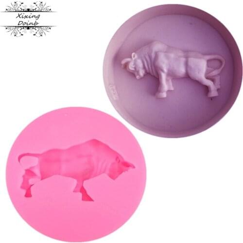 3D bullfight shape silicone mold cake decoration fudge Chocolate Mold clay mold kitchen baking supplies