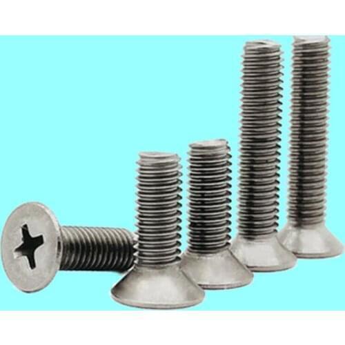 5pcs M6 thread diameter phillips countersunk head screws Smooth surface titanium bolts nail
