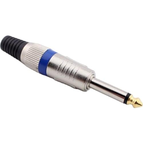 6.35mm mono sophomore core 6.35mm plug amplifier microphone plug 6.35mm plug 6.5mm connector mono audio plug jack 20pcs/lot