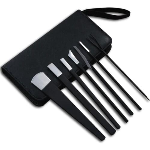 7 Pcs/Set High Manganese Steel Leather Cutting Tool DIY Craft Cut Edge Skiving Carving Cutter Blade Leather Craft Cutting Tool