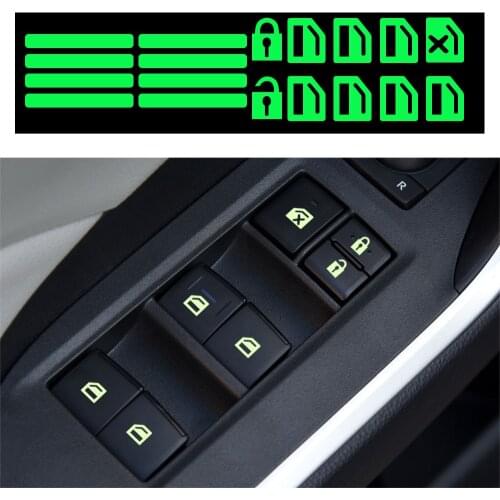 Car sticker Car window switch Luminous sticker For mitsubishi lancer asx outlander pajero l200 for Samsung QM6 QM3