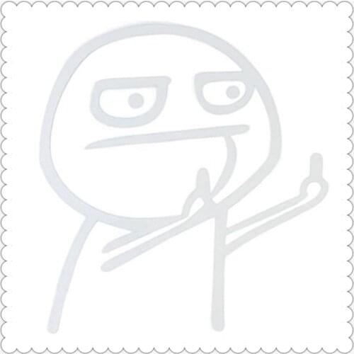 Car Accessories Cartoon Funny Middle Finger Stickers modeling for Ford Stealth Start Taurus Mondeo Galaxy iosis F-450 Verve Mad