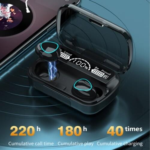 2000mAh LED NEW Bluetooth Wireless Earphones Headphones Touch Control TWS Earbuds Sport Headset Noise Cancel Earphone Headphone
