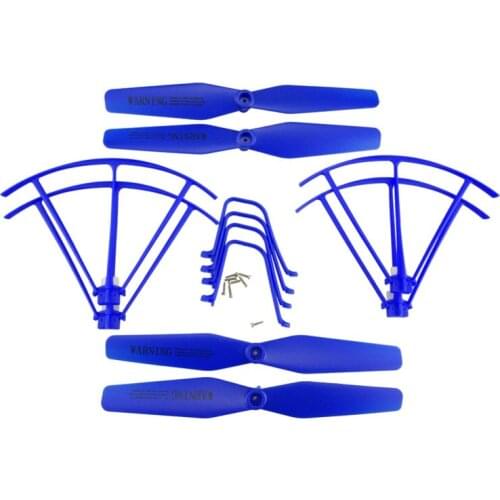 BLLRC four-row parts SYMA X5UW X5UC helicopter blue-green propeller tripod protection ring sets of accessories