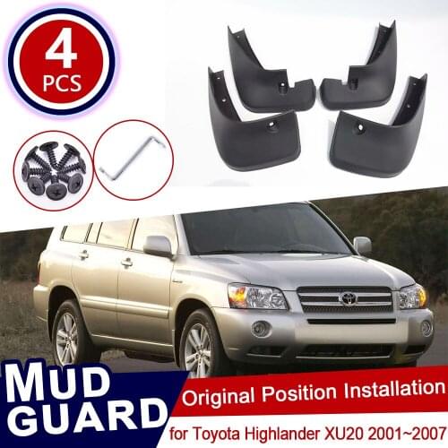 For Toyota Highlander XU20 2001~2007 Car Mud Flaps Front Rear Mudguard Splash Guards Fender Mudflaps 2002 2003 2004 2005 2006