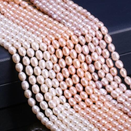 High Quality Natural Freshwater Pearls Beads Real Cultured Pearl Loose Beads for Jewelry Making DIY Bracelet Strand 13 Inches