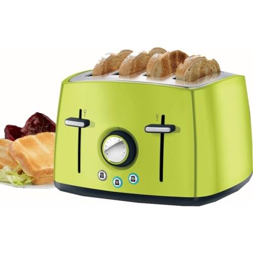 Household Automatic Bread Toaster Multi-function 4 Slot Toast Stainless Steel Breakfast Machine 6524