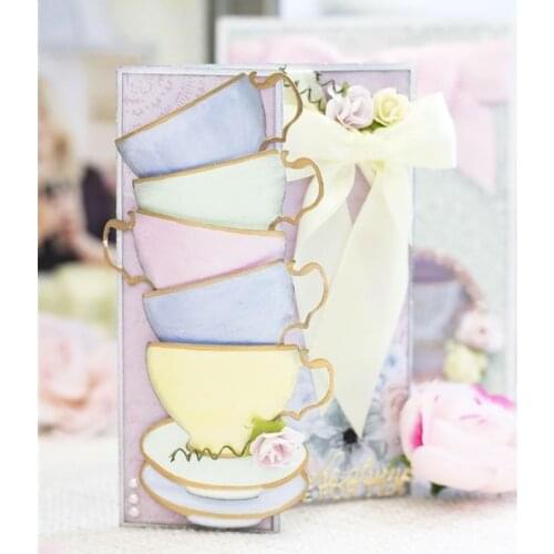 Teacups Drinkware Metal Cutting Dies For DIY Scrapbooking Embossing Photo Album Paper Cards Making Crafts Supplies New 2019 Dies