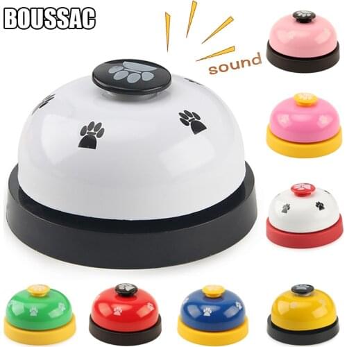 Pet Toys Bell for Dogs Cat Training Interactive Toy Called Dinner Small Bells Footprint Ring Trainer Feeding Reminder For Teddy