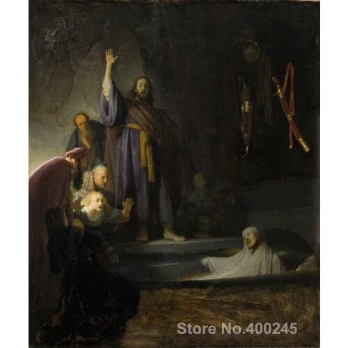 Family Portrait Paintings Rembrandt van RijnsThe Raising of Lazarus Wall Art High quality Hand painted